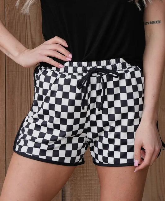 Round The Track Checkered Shorts